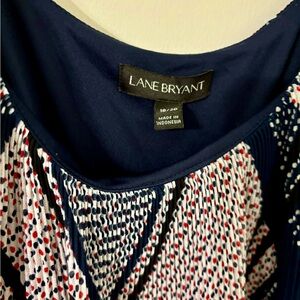 $20 Lane Bryant Navy , White and Red Long Strap Dress (Pre-loved)